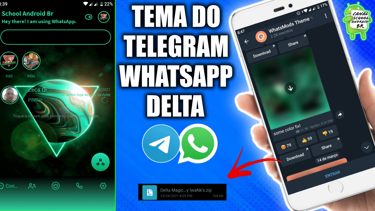 Delta YOWhatsApp como aplicar temas do Telegram