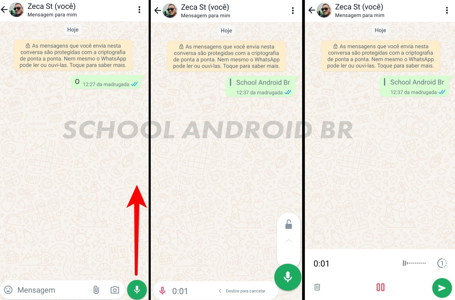 WhatsApp como ouvir áudio antes de enviar