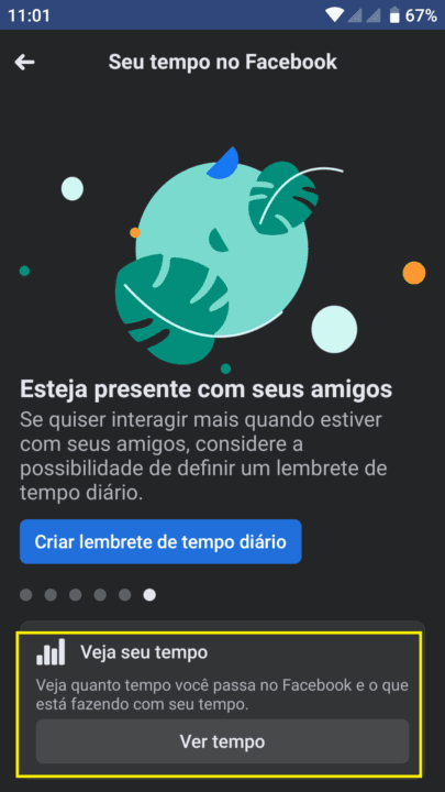 Facebook como consultar o tempo que você passou usando o App