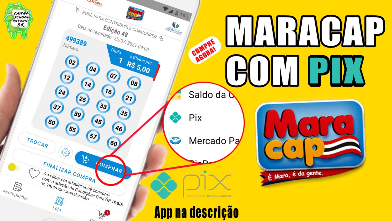 Maracap como comprar com o pix pelo App