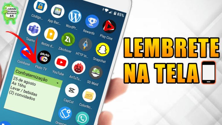 Lembrete na tela do celular como adicionar