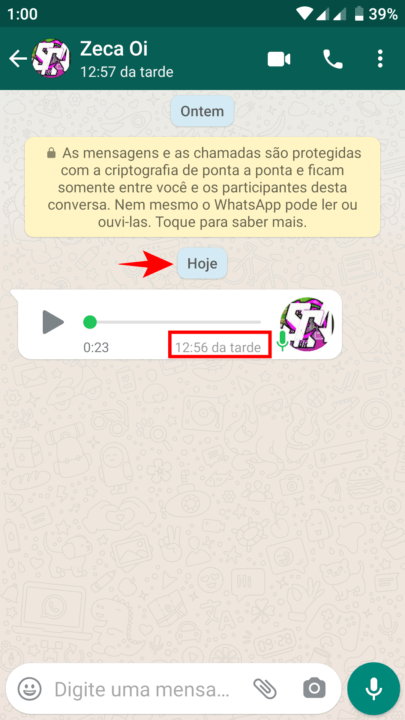 Como compartilhar áudio do whatsapp com o messenger