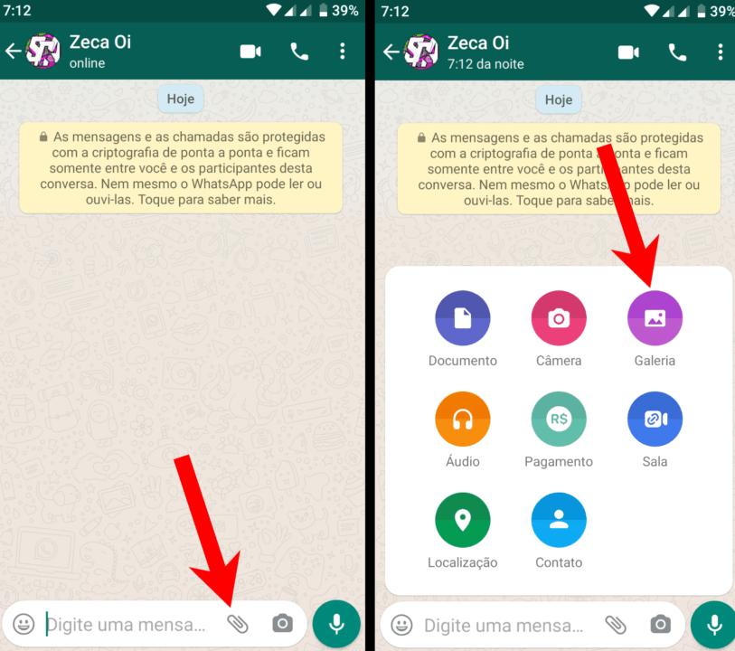 WhatsApp enviar fotos e vídeos de visualização única