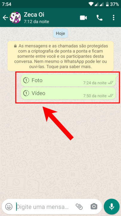 WhatsApp enviar fotos e vídeos de visualização única