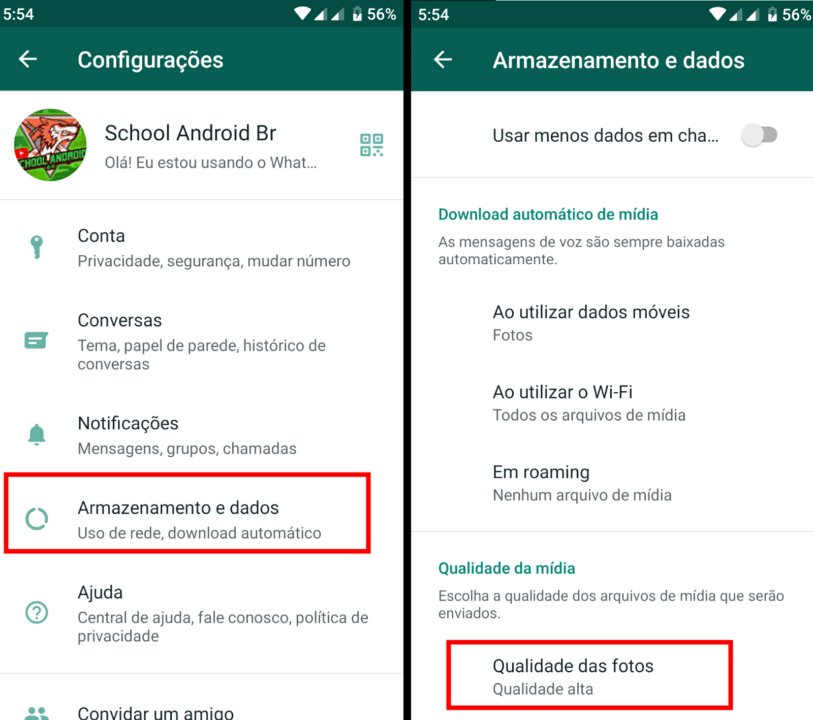 WhatsApp como enviar fotos em alta qualidade