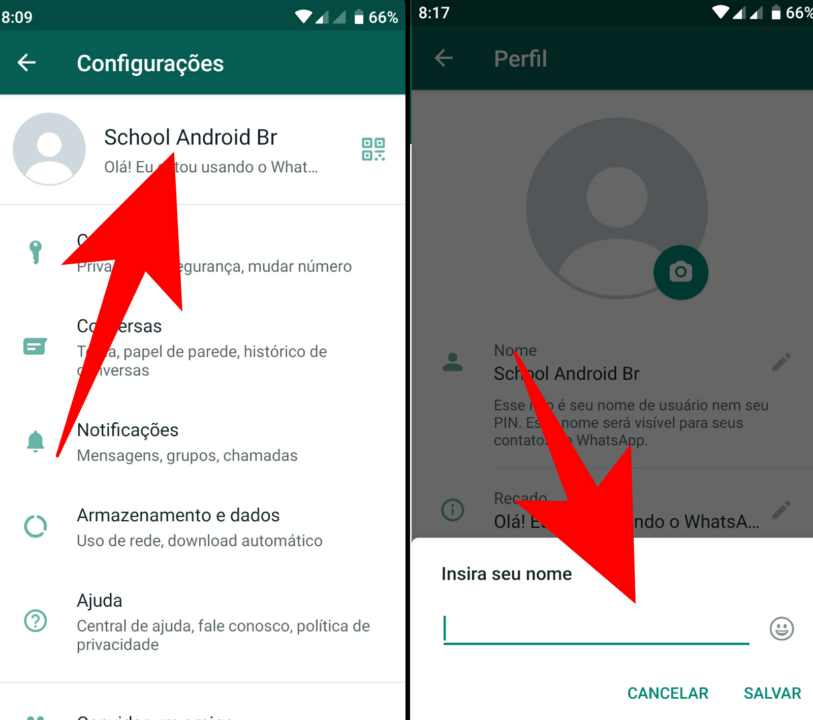 WhatsApp indentidade invisivel