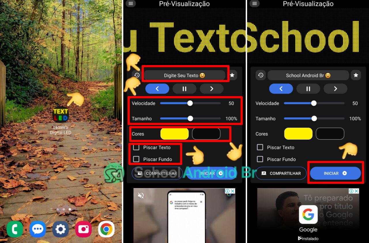 Como criar um letreiro digital no celular: Guia - School Android Br Aplicativo letreiro digital no celular