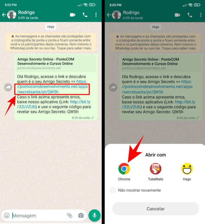 WhatsApp como fazer sorteio de amigo secreto/oculto