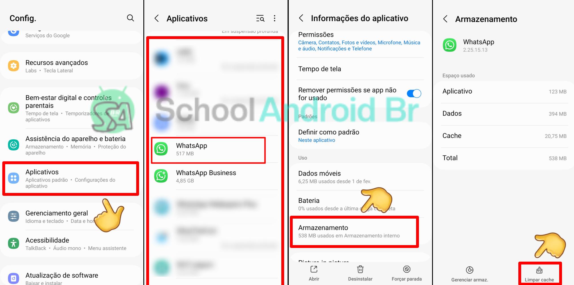 Como limpar a memória do celular: Guia com 7 passos - School Android Br Limpar cache de aplicativos no Android