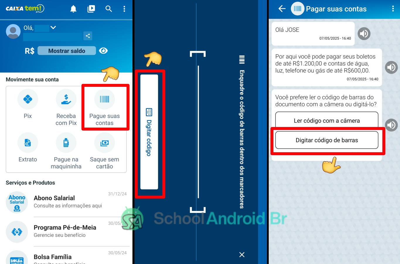 Como pagar contas pelo Caixa Tem passo a passo - School Android Br Caixa Tem Funçao Pague suas contas