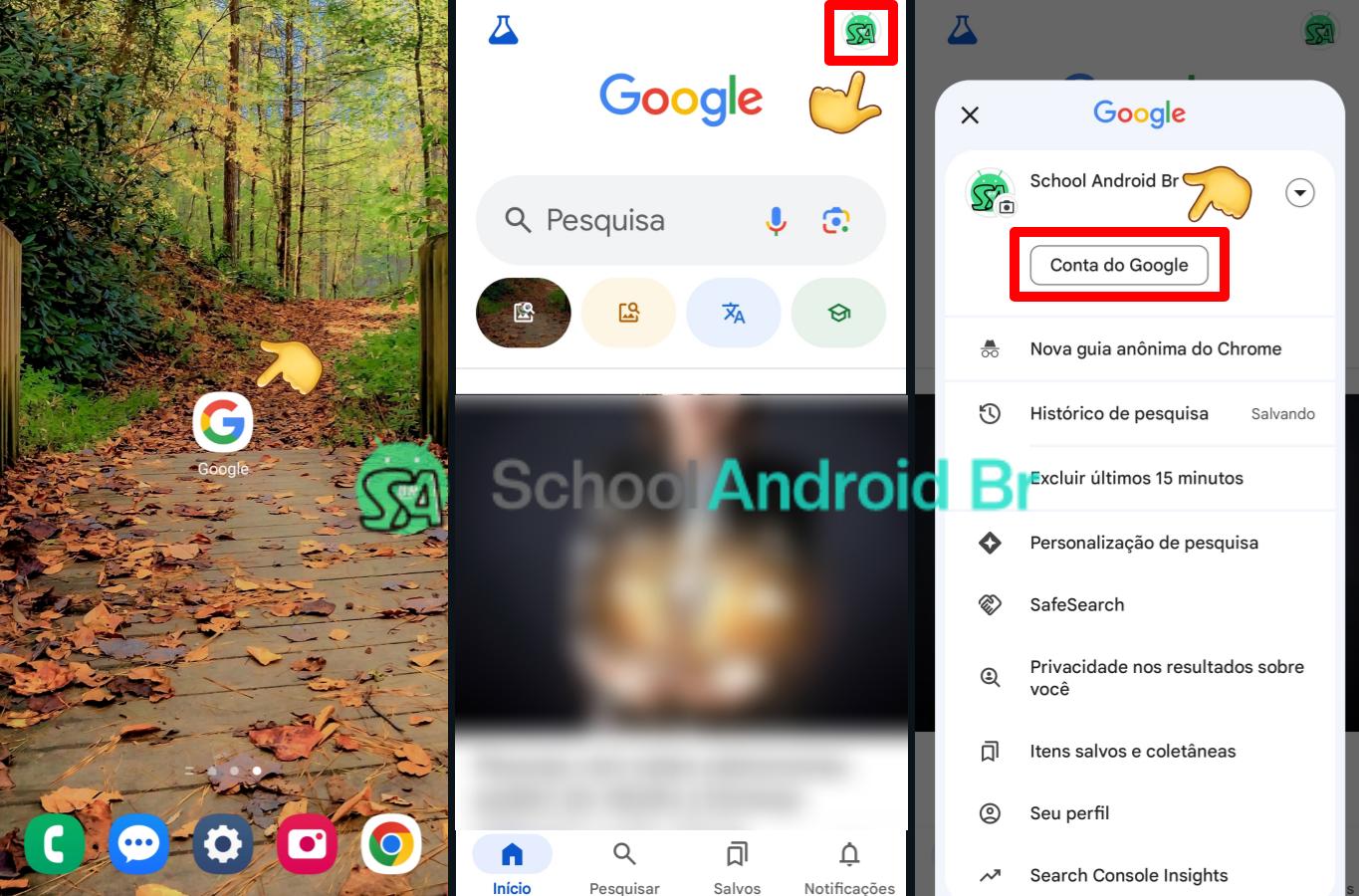 Como atualizar ou remover número de telefone da conta Google - School Android Br Gerenciando Conta Google