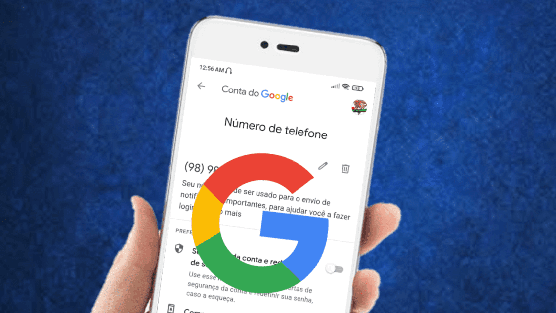 Conta Google como remover numero e adicionar novo