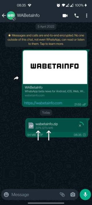 WhatsApp: Nova atualização exibe tempo de envio de arquivos grandes