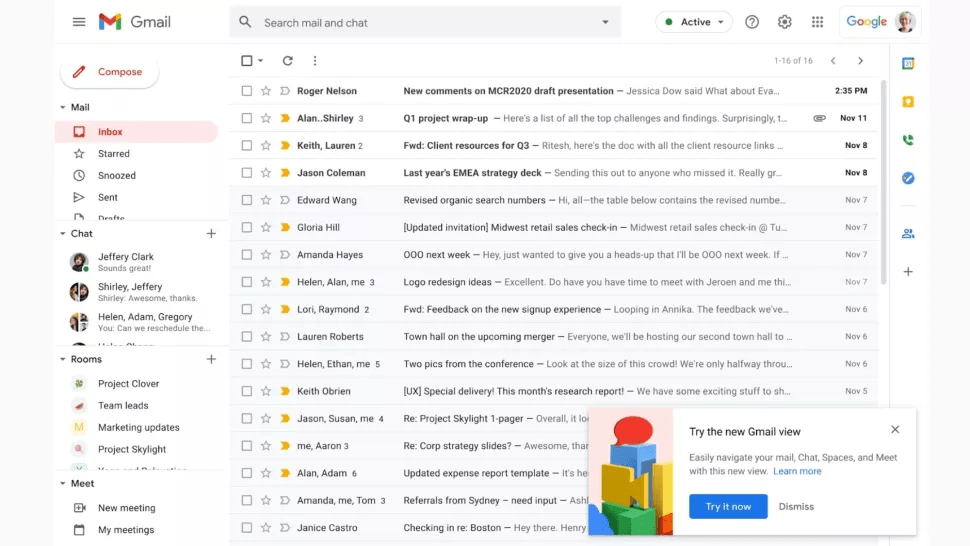 Gmail nova interface organizada começa ser lançada para usuários1