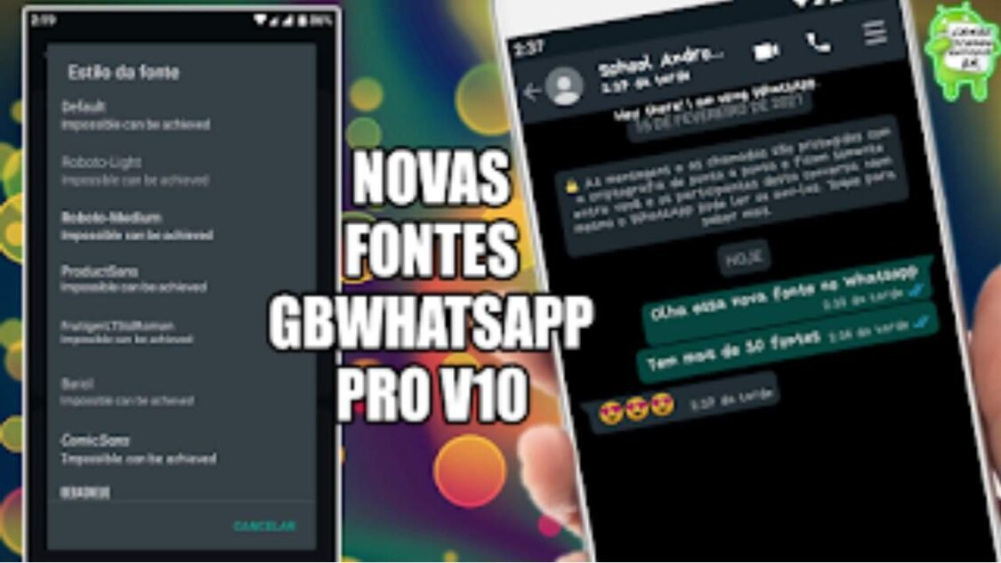 GBWhatsApp como mudar a fonte das letras