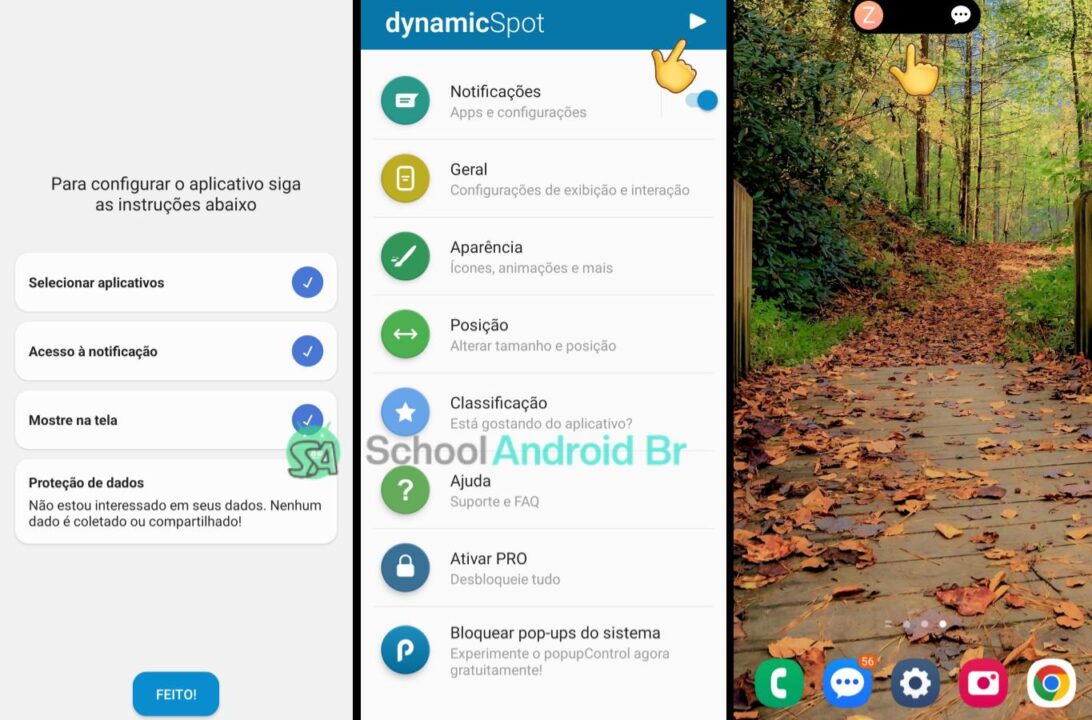 DynamicSpot configuracoes Android