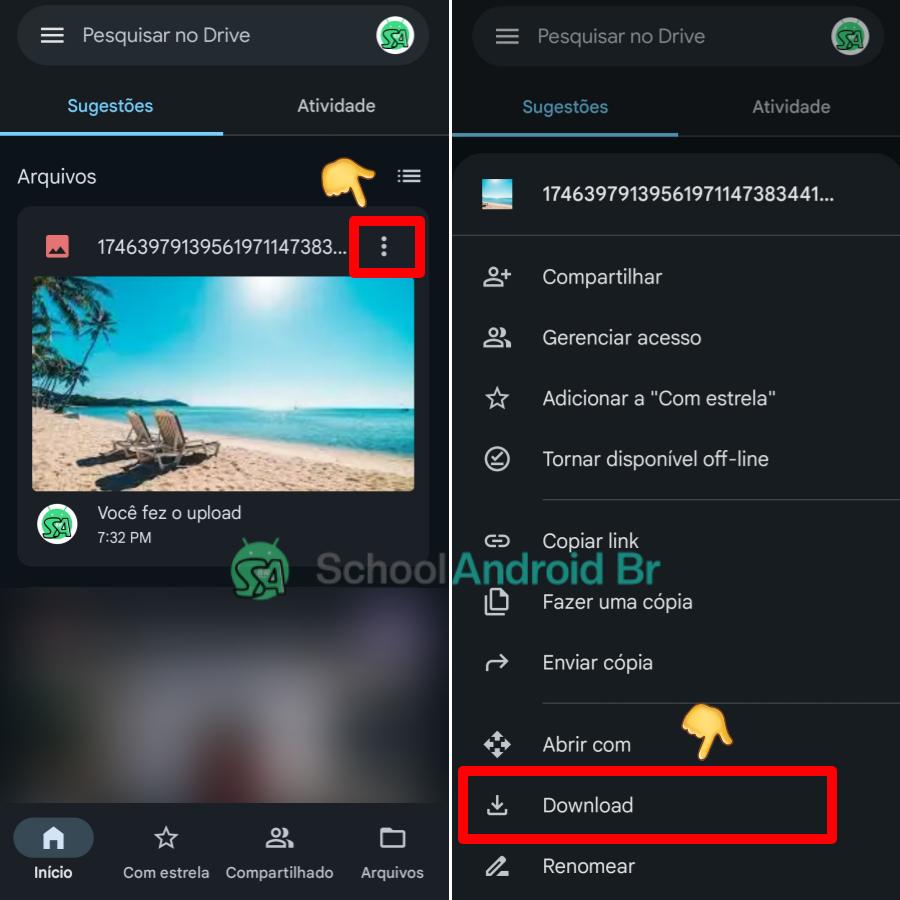 Como salvar imagens do Chrome no Google Drive: Guia - School Android Br Download de imagens do Google Drive para o celular