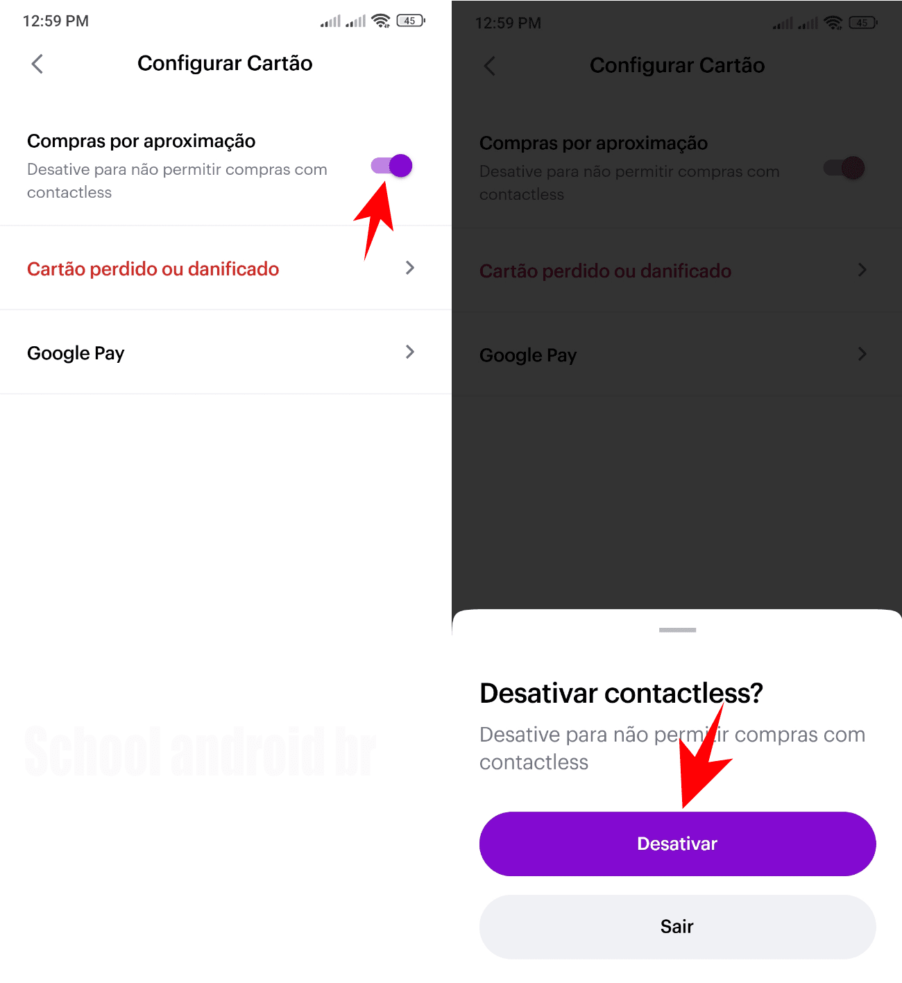 Desativar pagamentos por aproximação no Nubank - School android br