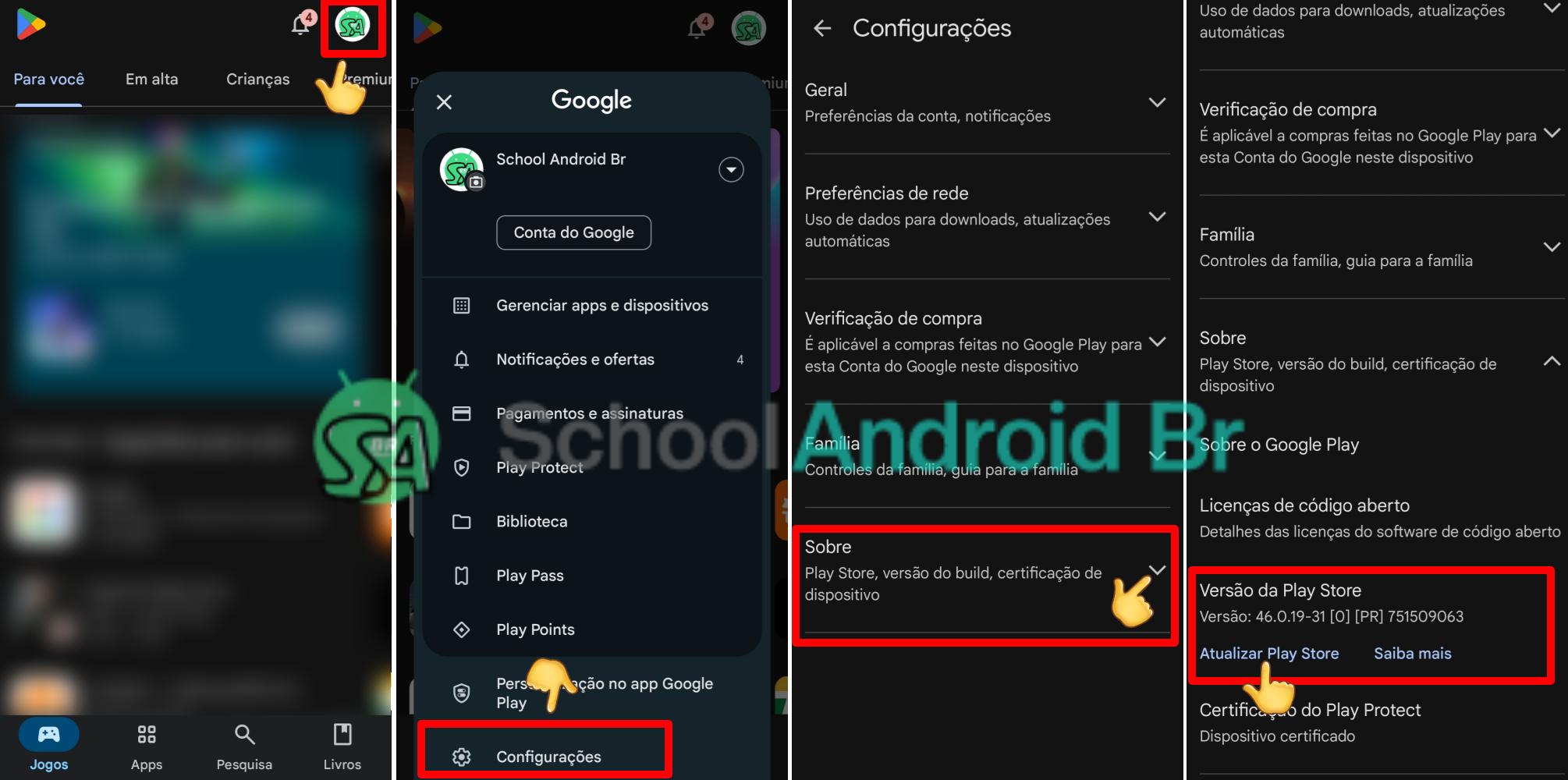 Como atualizar a Google Play Store no Android: Guia - School Android Br Atualizar Google Play Store
