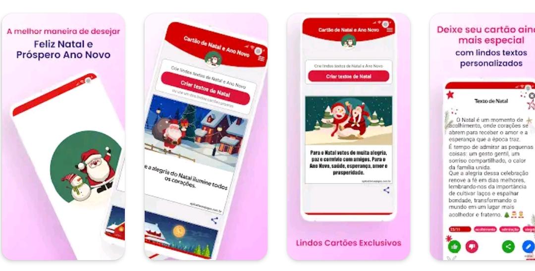 Aplicativos para enviar mensagens de natal e ano novo no Android - School Android Br Cartão de natal e ano novo captura de tela da Google Play