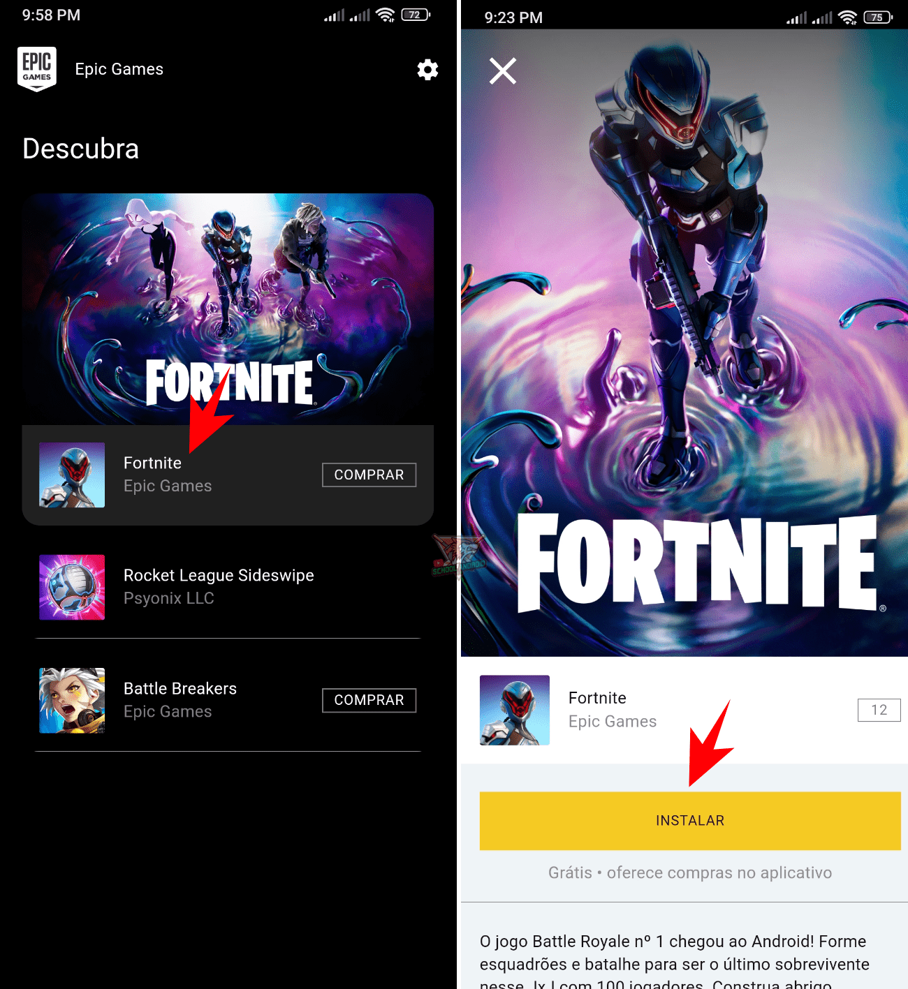 Como baixar Fortnite no celular Android no site oficial