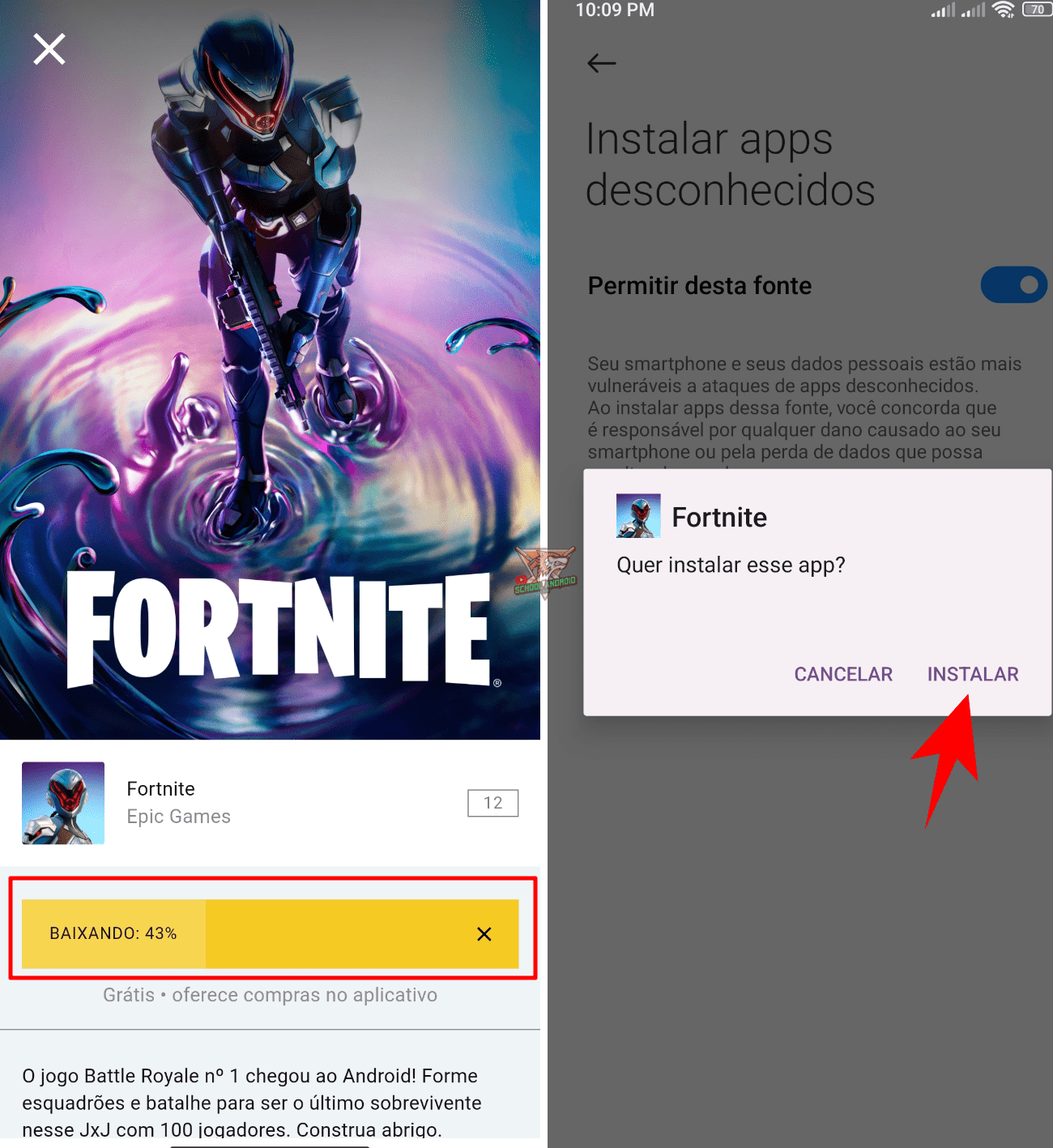 Como baixar Fortnite no celular Android no site oficial