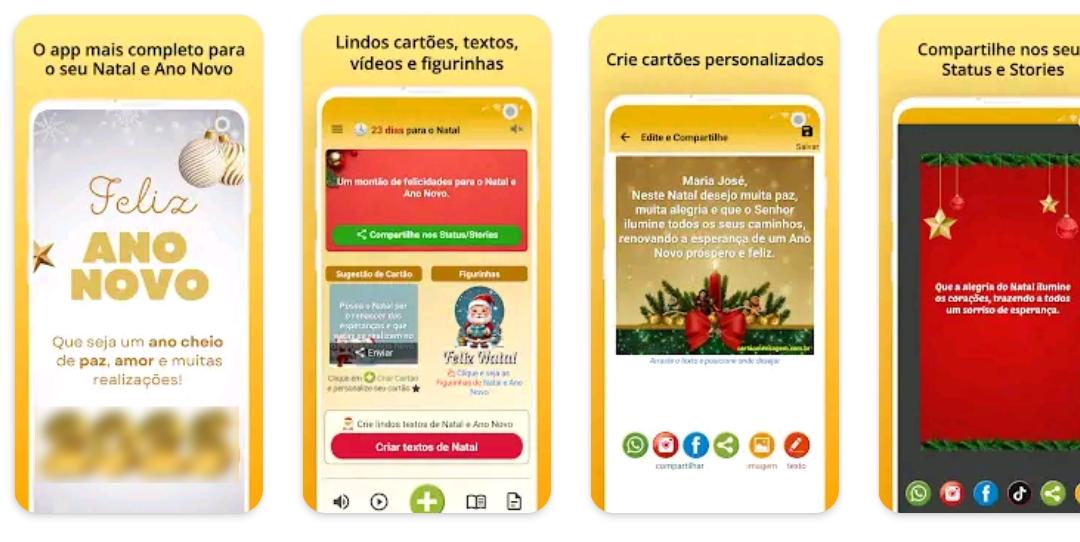 Aplicativos para enviar mensagens de natal e ano novo no Android - School Android Br Mensagem de Natal e Ano captura de tela da Google play