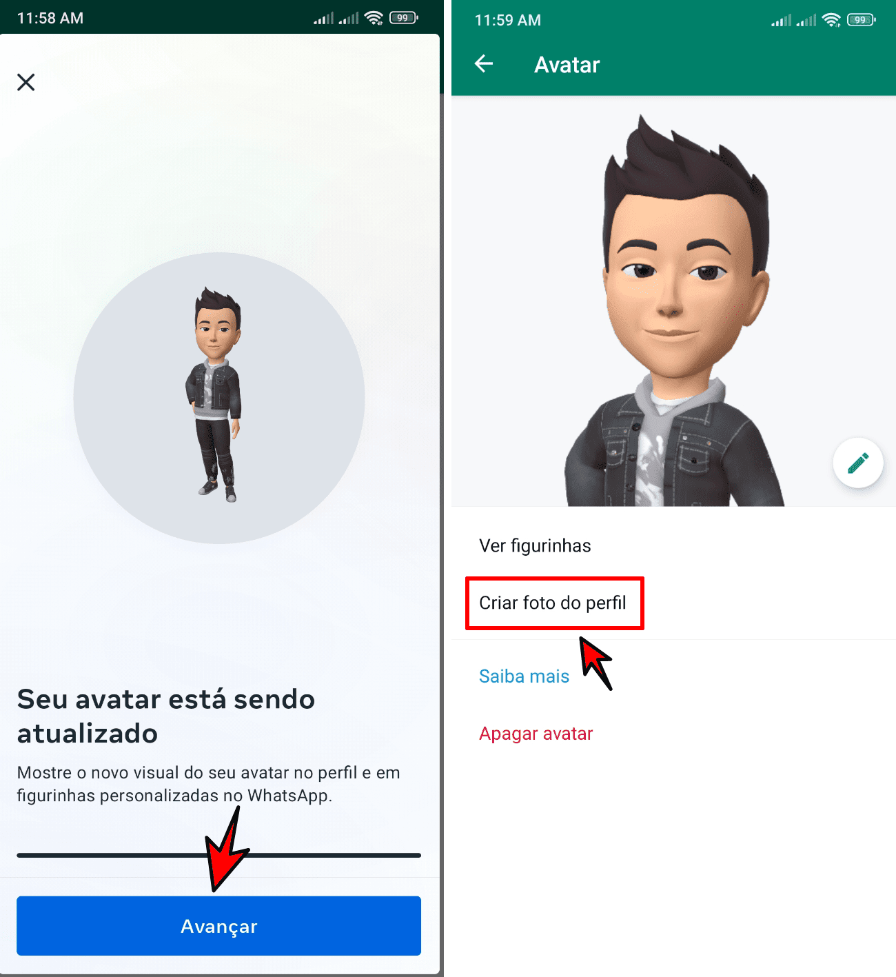 Como colocar avatar na foto de perfil do WhatsApp