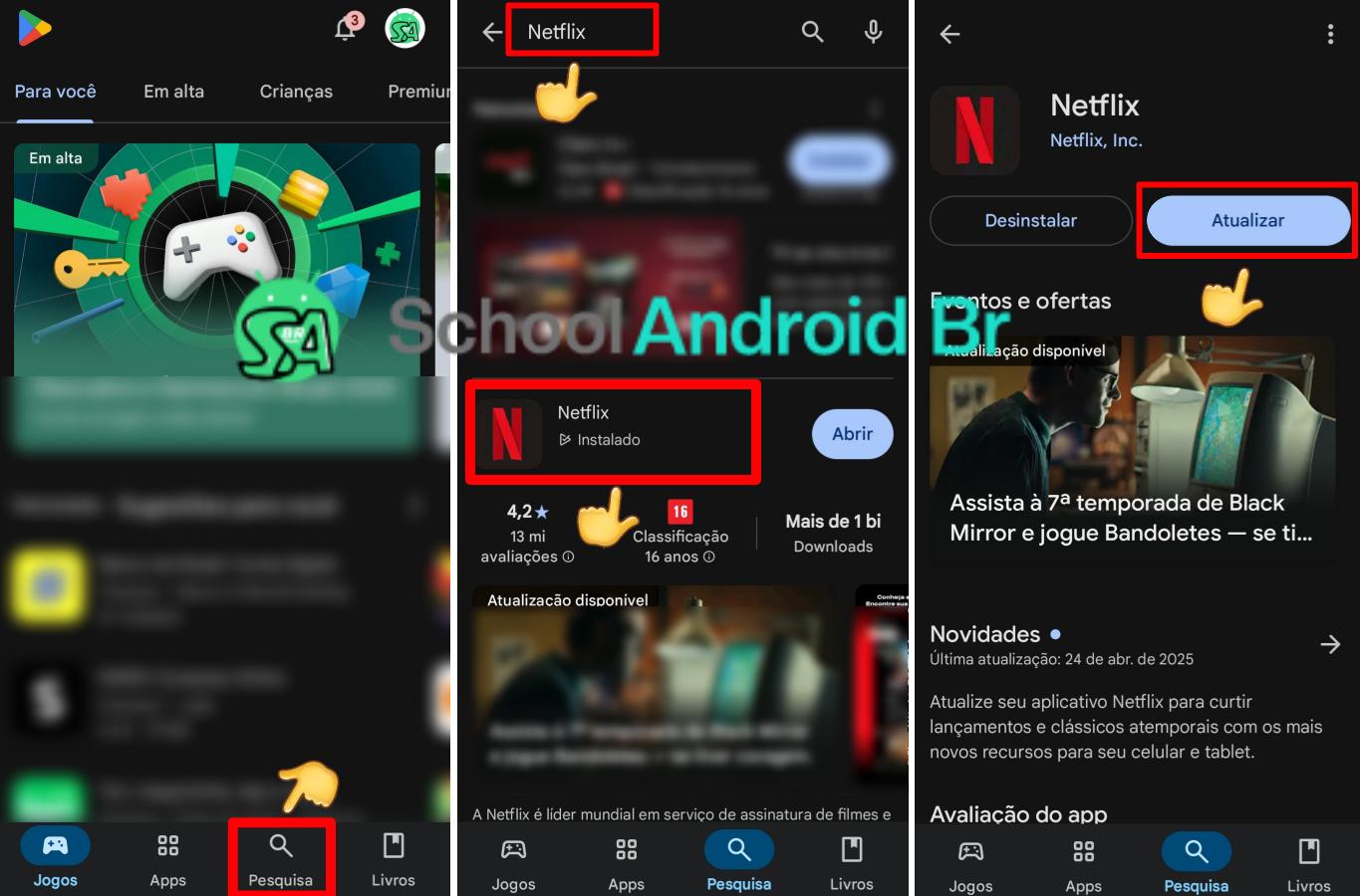 Como resolver problemas de acesso a Netflix no Android: Guia - School Android Br Atualizar Netflix na Google Play Store