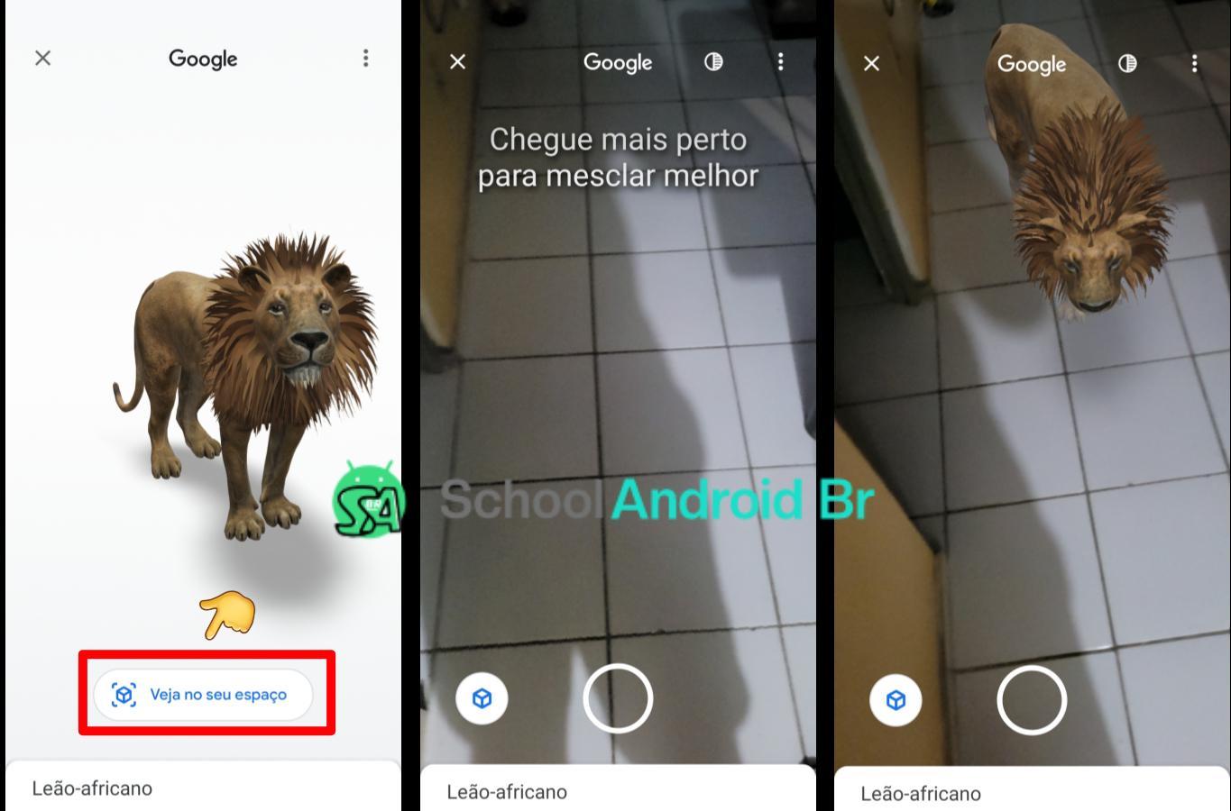 Como ver animais em 3D no Google realidade aumentada - School Android Br Ver animais 3D no Google realidade aumentada