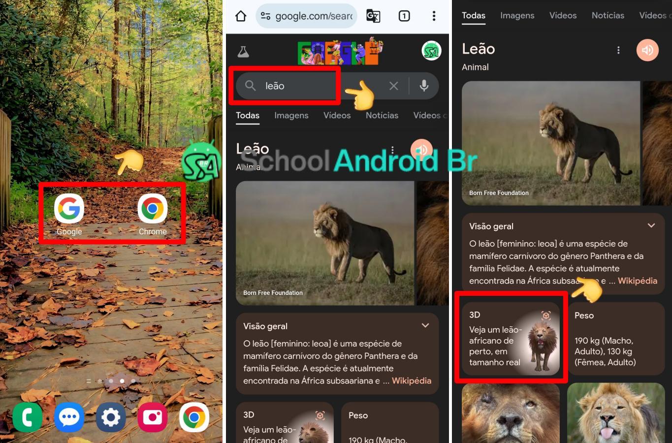 Como ver animais em 3D no Google realidade aumentada - School Android Br Ver animais em 3D realidade aumentada