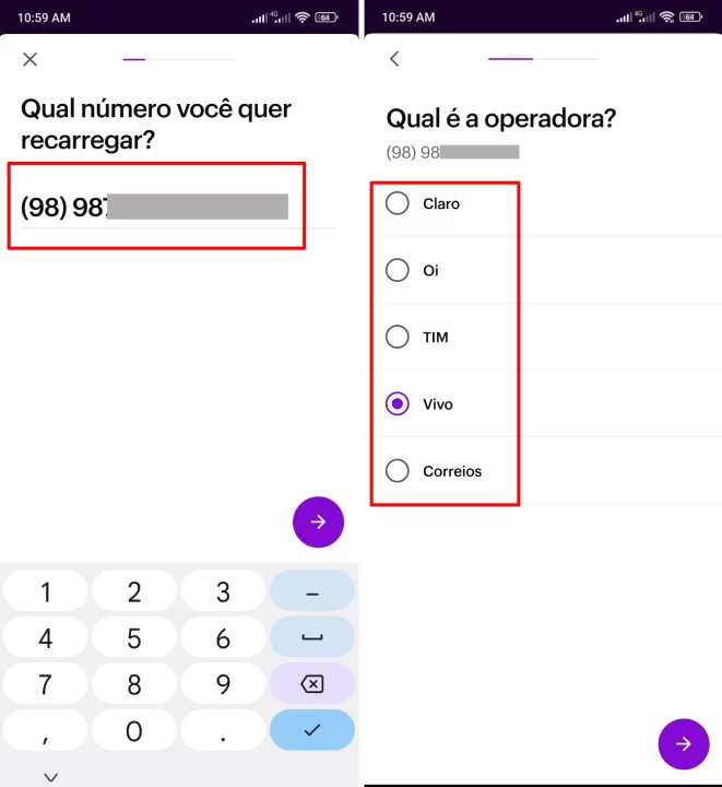 Como fazer recarga de celular pelo Nubank (NuConta)