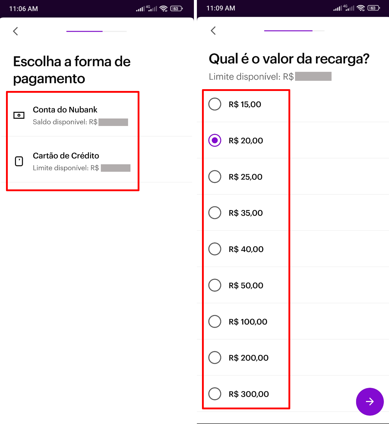 Como colocar crédito de celular pelo Nubank