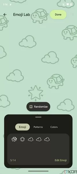 Android 14 pode permitir que os usuários criem seus próprios papéis de parede de emojis nos Pixels.