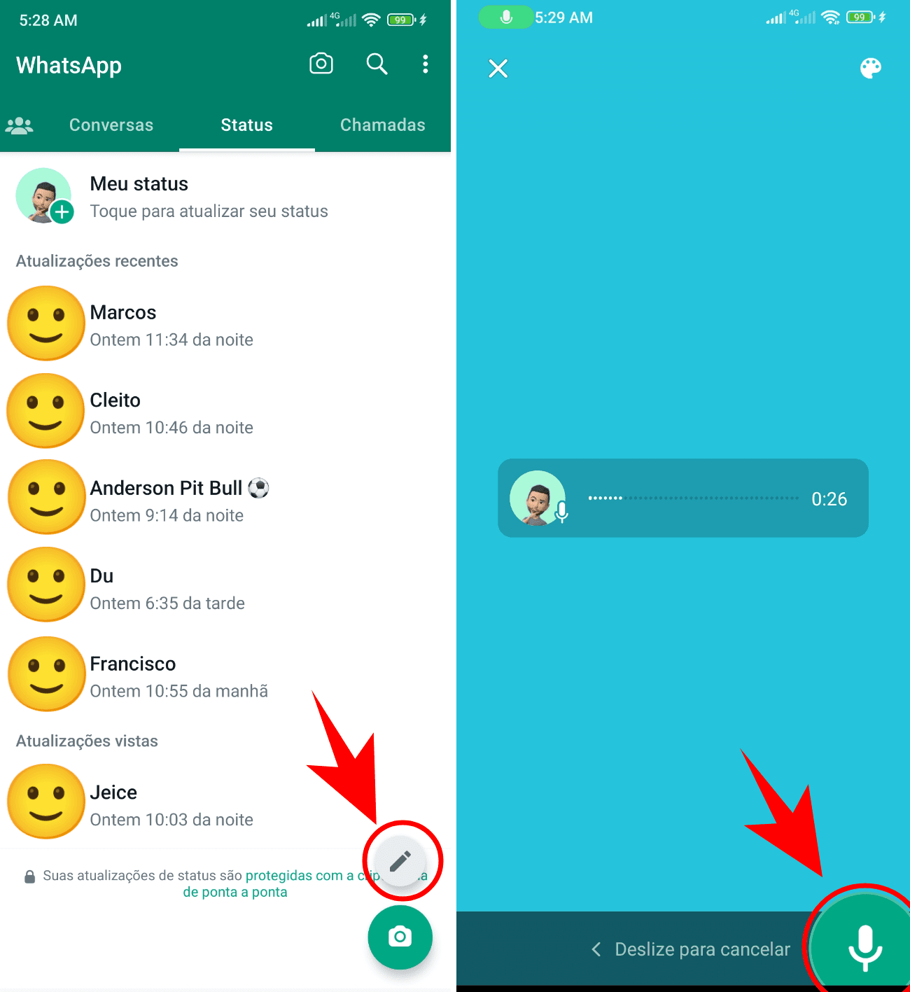 Como enviar Status de áudio no WhatsApp: passo a passo