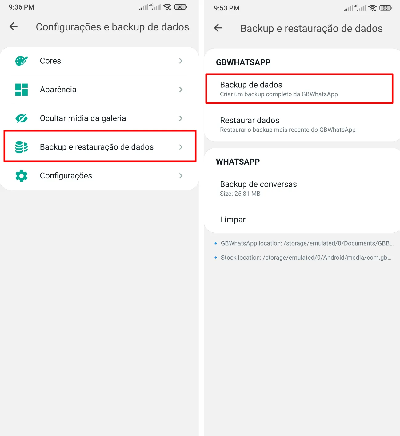 Como fazer backup no WhatsApp GB e restaurar facilmente guia completo