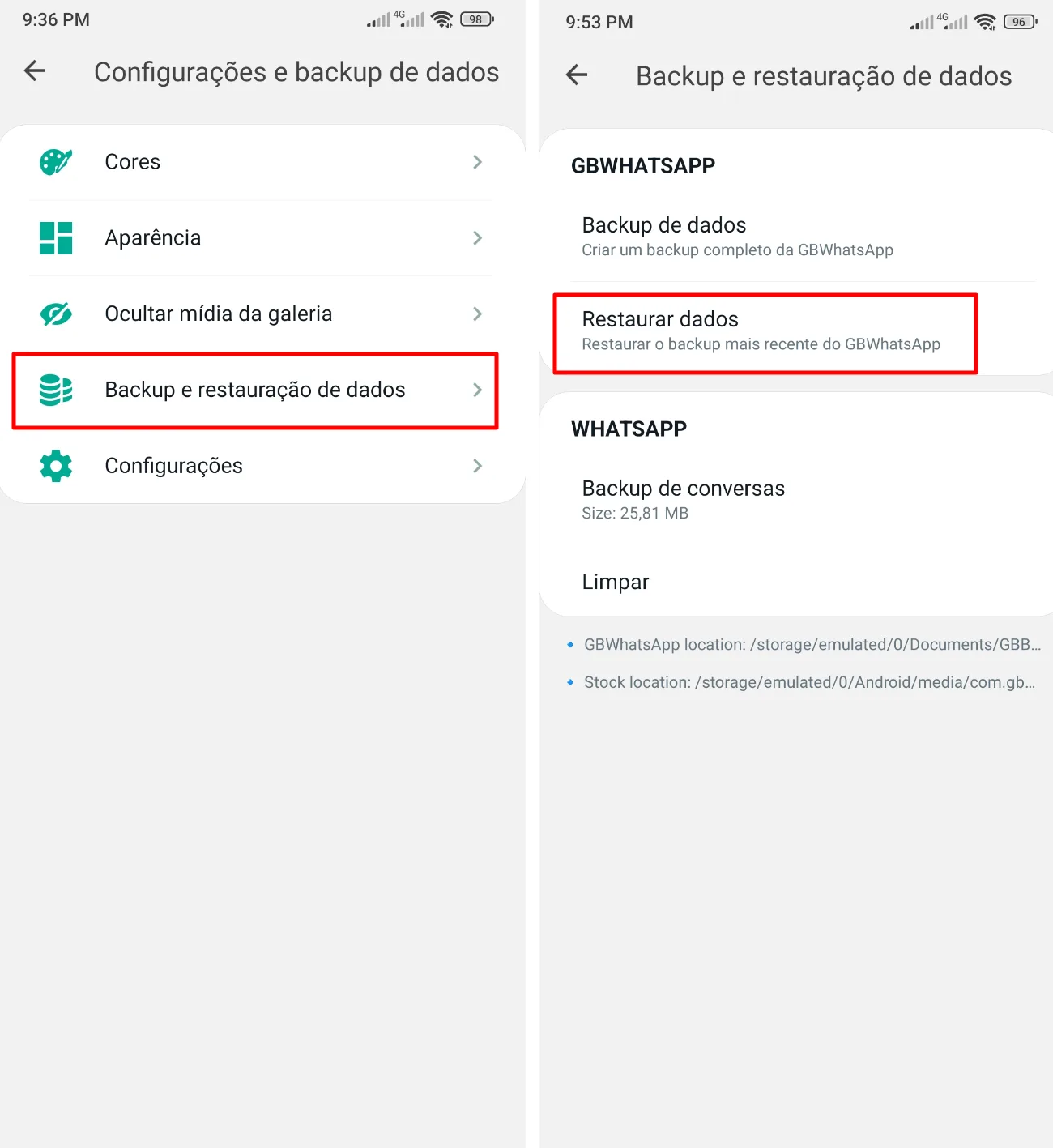 Como fazer backup no WhatsApp GB e restaurar facilmente guia completo