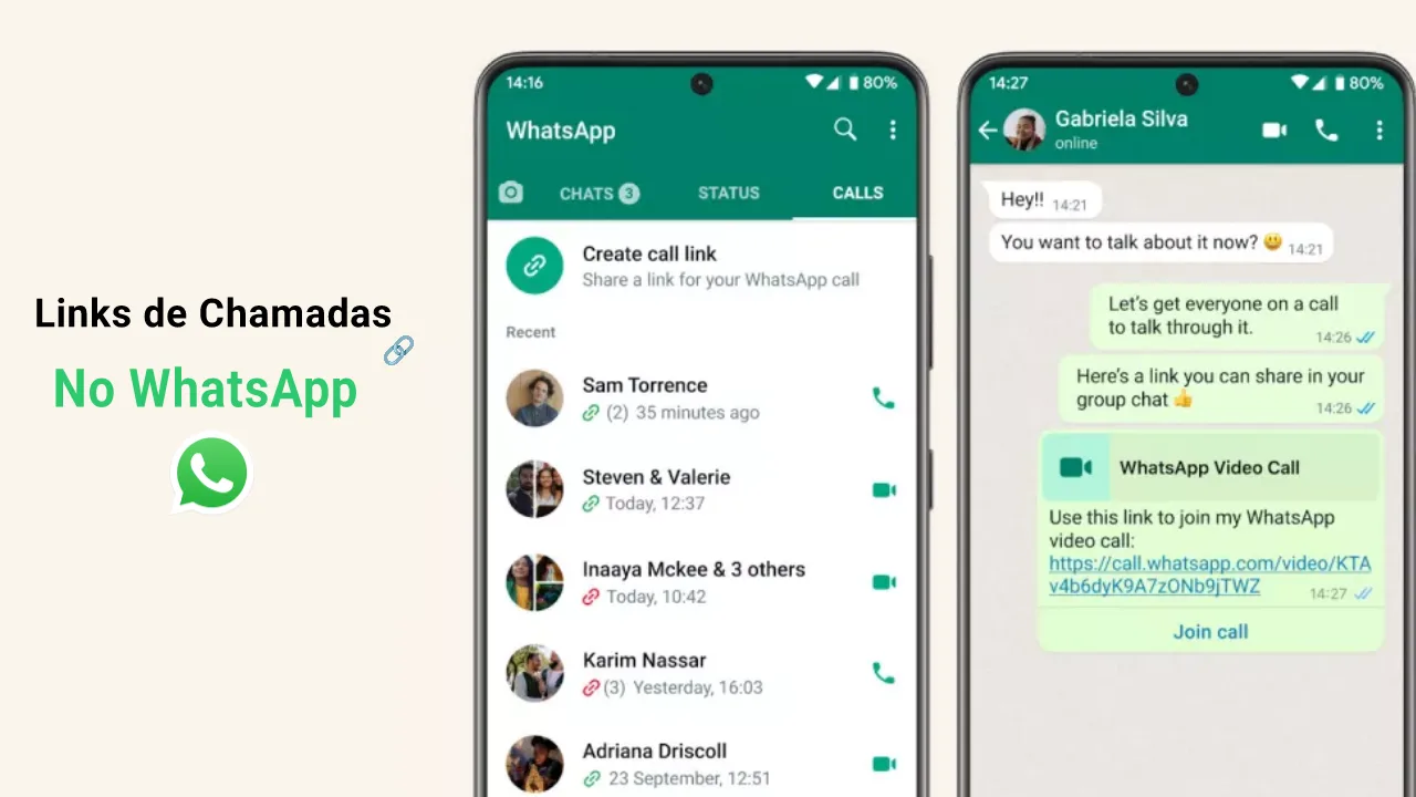 Como criar e compartilhar links de chamada no WhatsApp