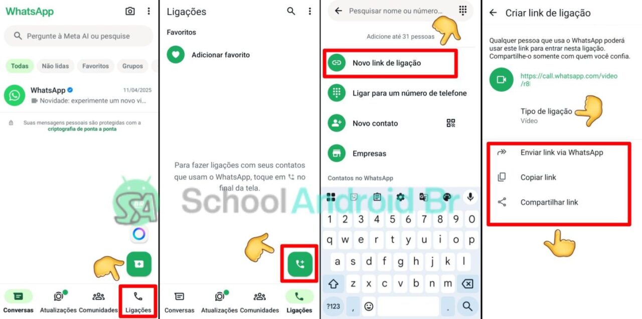 Links de ligação do WhatsApp: Como criar, compartilhar e gerenciar - School Android Br links de ligação do WhatsApp como criar