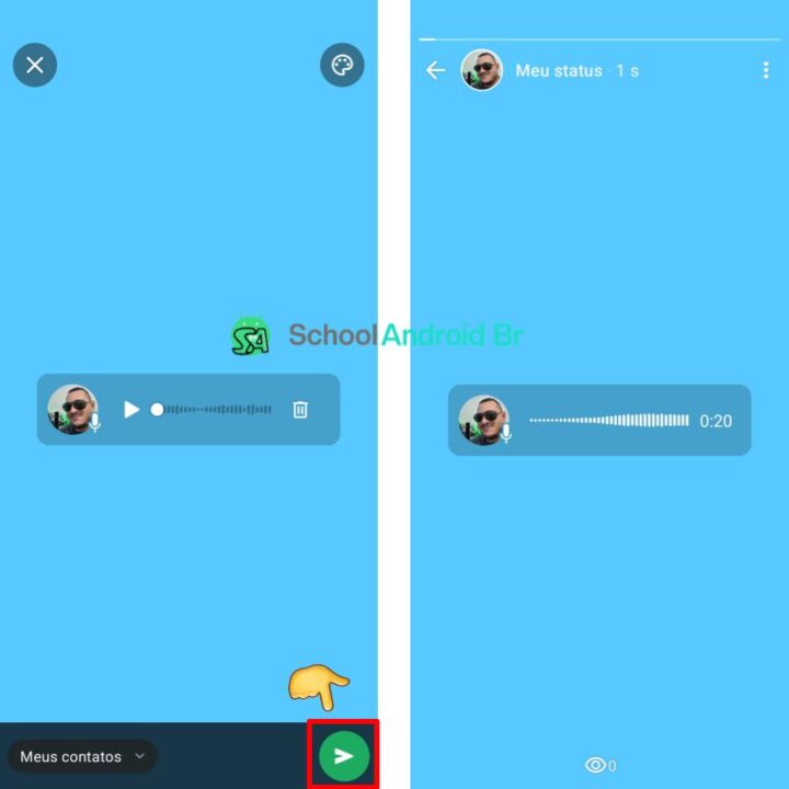 Como enviar áudio no Status do WhatsApp: Guia passo a passo - School Android Br status de áudio no WhatsApp