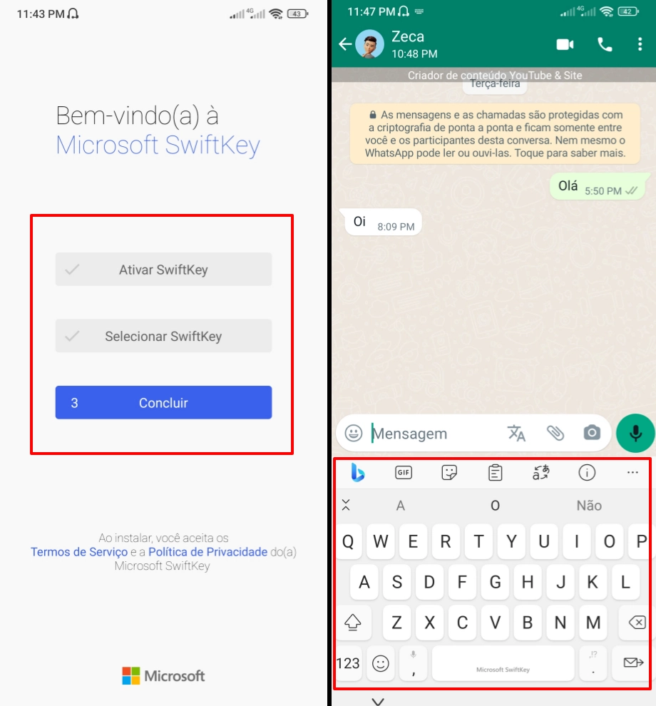 Como usar o Bing Chat no Teclado SwiftKey