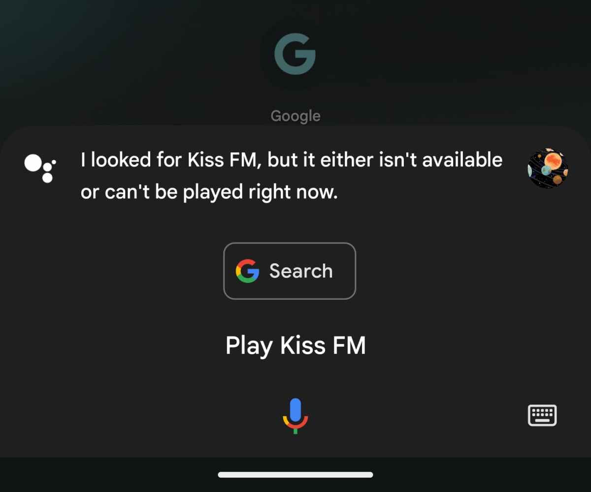 O Google Assistente está temporariamente incapaz de reproduzir estações de rádio