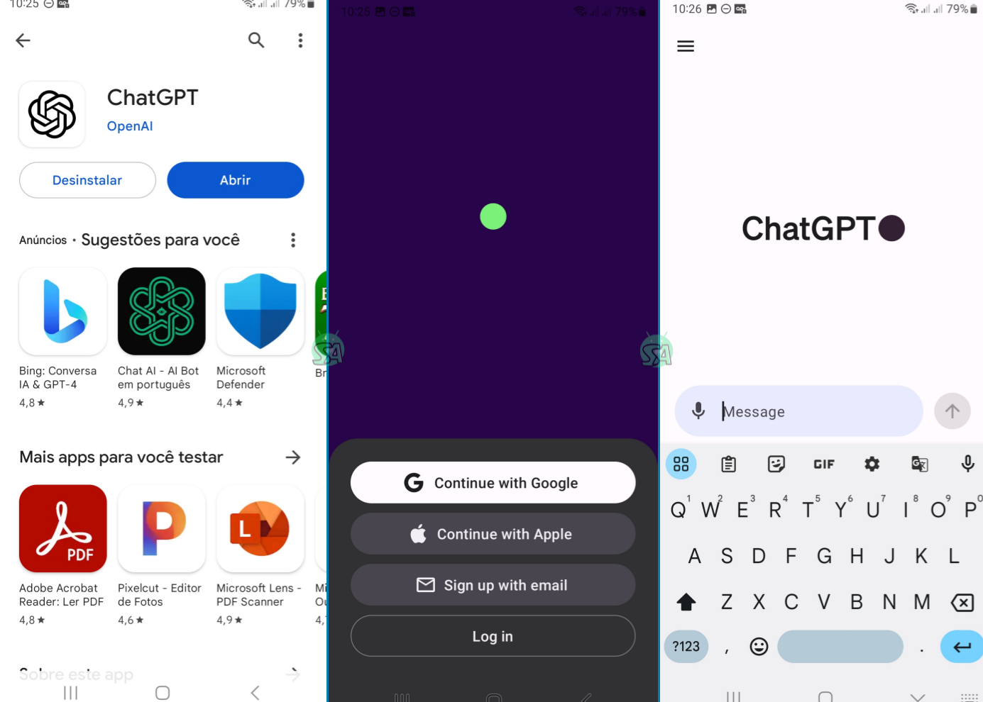 ChatGPT aplicativo para Android