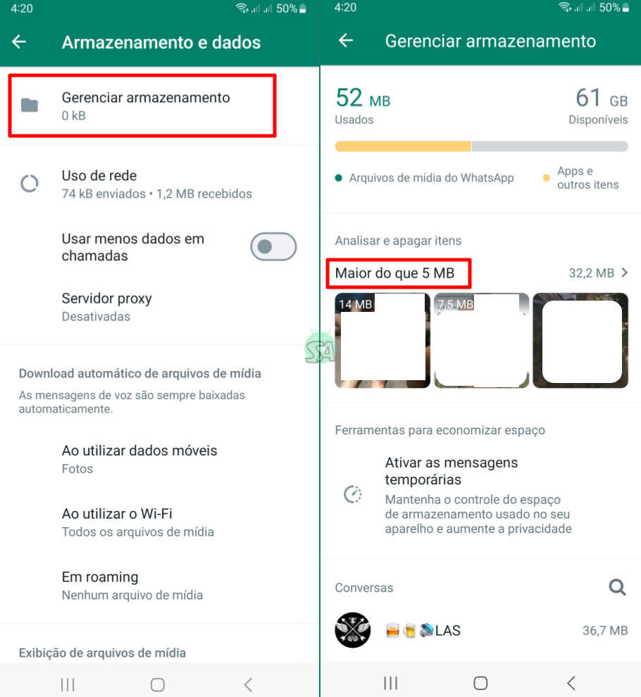 Como apagar arquivos do WhatsApp pelo celular para liberar espaço