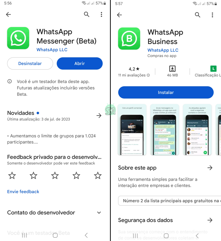 Google está lançando tonalidade azul para sua Play Store