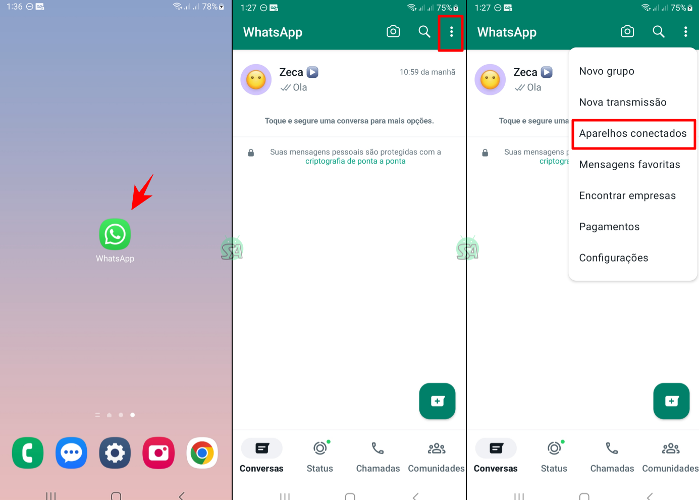 Como usar novo método de login WhatsApp Web.