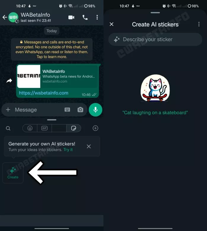 WhatsApp: criação de adesivos com IA generativa a um novo nível