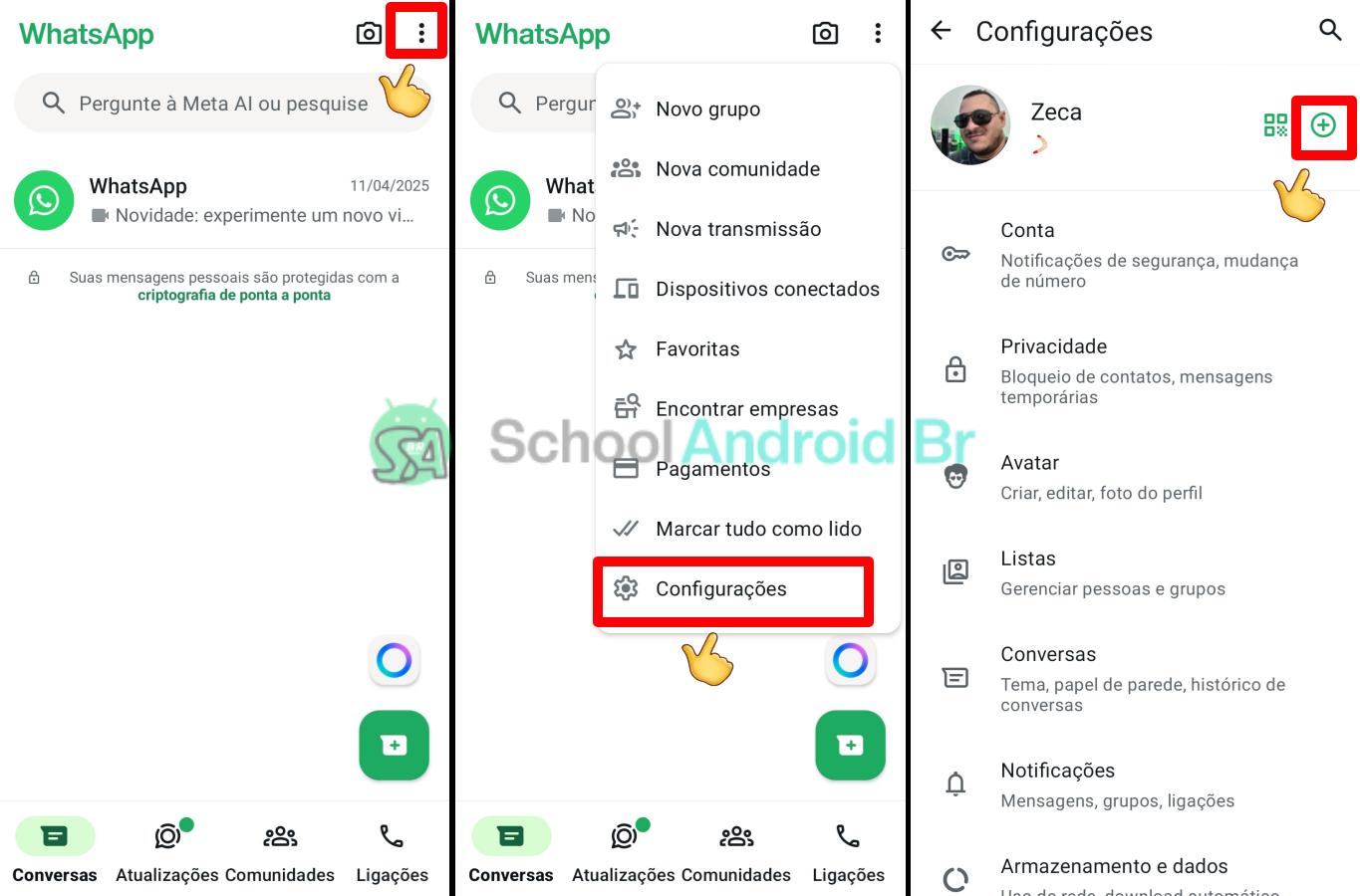 Como usar 2 contas do WhatsApp no mesmo celular "juntas" - School Android Br WhatsApp aprenda a usar 2 contas simultâneas no mesmo celular