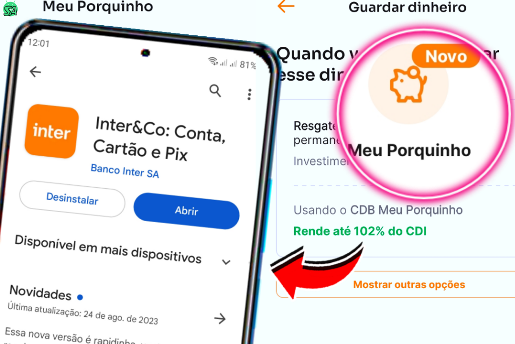 Banco Inter função Meu Porquinho ative agora