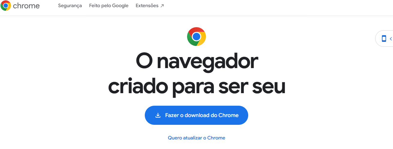 Como baixar e instalar o Google Chrome no PC ou Notebook - School Android Br Captura de tela site Google Chrome